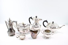 Vintage Antique Silver Plate Ware Assorted Tea Service Inc Syrup Jug 3372g
