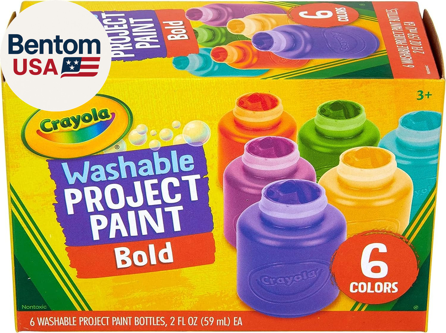 Washable Kids Paint (6Ct), School Supplies, Painting Set for