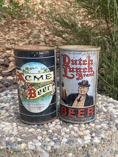 Dutch Lunch and Acme Flat Top Beer Cans