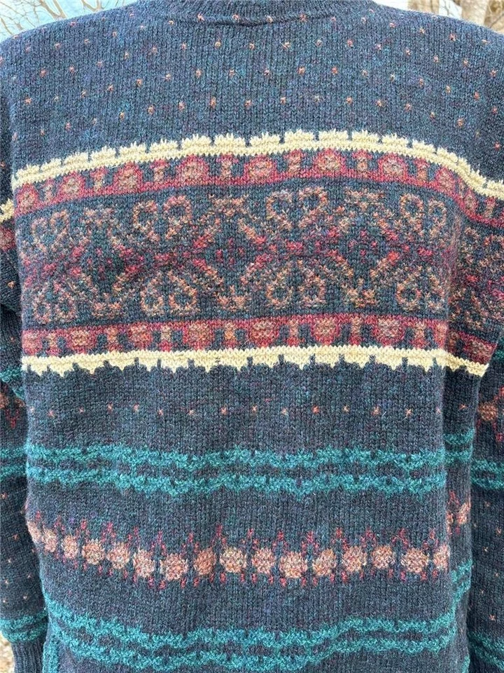Vintage Pendleton "Lobo" Fair Isle Wool Knit Crewneck Men's Size L Made in USA - Image 2 of 4