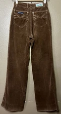 Vintage 70’s Retro Oregon Trails Corduroy Pants Womens Size 5 High Waist Brown