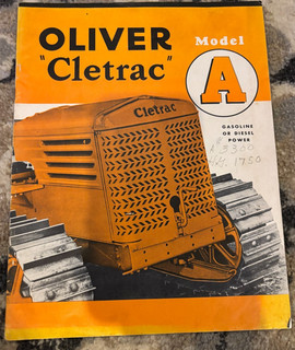 Oliver Cletrac Model A Crawler Tractors Brochure AMIL25