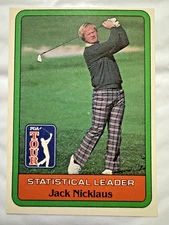 Jack Nicklaus Rookie 1981 Donruss Golf Stars Statistical Leader RC