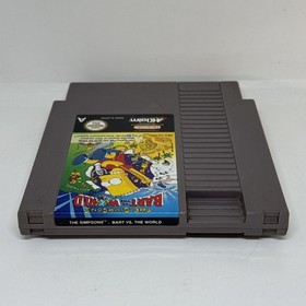 NES Nintendo The Simpsons Bart Vs The World Cart Only PAL Tested Free Uk P&p