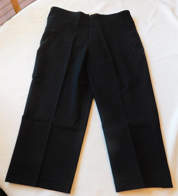 Ruby Rd. Women's Ladies Capri Pants Black Size 10 Slimming Contour Waistband Pnt