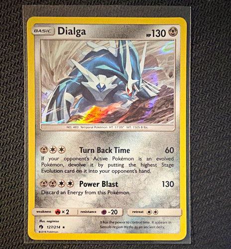 Dialga 127/214 Holo Rare SM Lost Thunder Pokemon TCG HP130 English 2018