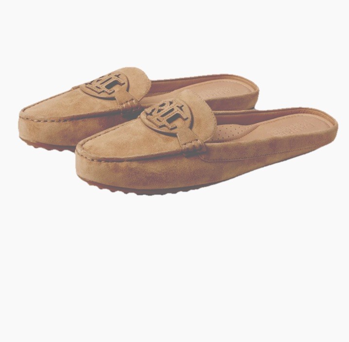 Lauren Ralph Lauren Brynn Driver Mules loafer flats Camel/Taupe