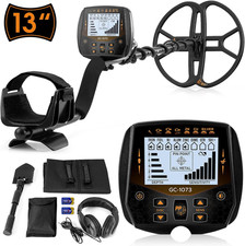 13" Metal Detector for Adults Professional, Double-D Waterproof Search Coil Gold