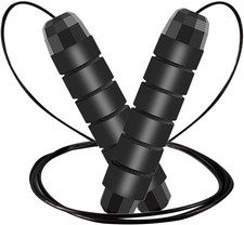 Adjustable Speed Jump Rope Tangle-Free Steel Wire Workout Fitness Men Women Kids