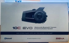 Sena 10C-EVO Bluetooth Camera &Amp HD Communication System Motorcycle USED WORKS