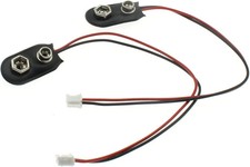 9V Battery Clip Connector 2PCS I-Type 9 Volt Battery Clip 9V Battery Snap to 2-P