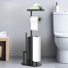 Holder Standing - Stand with Shelf, Bathroom Tissue Holder Stand, Floor Roll ...