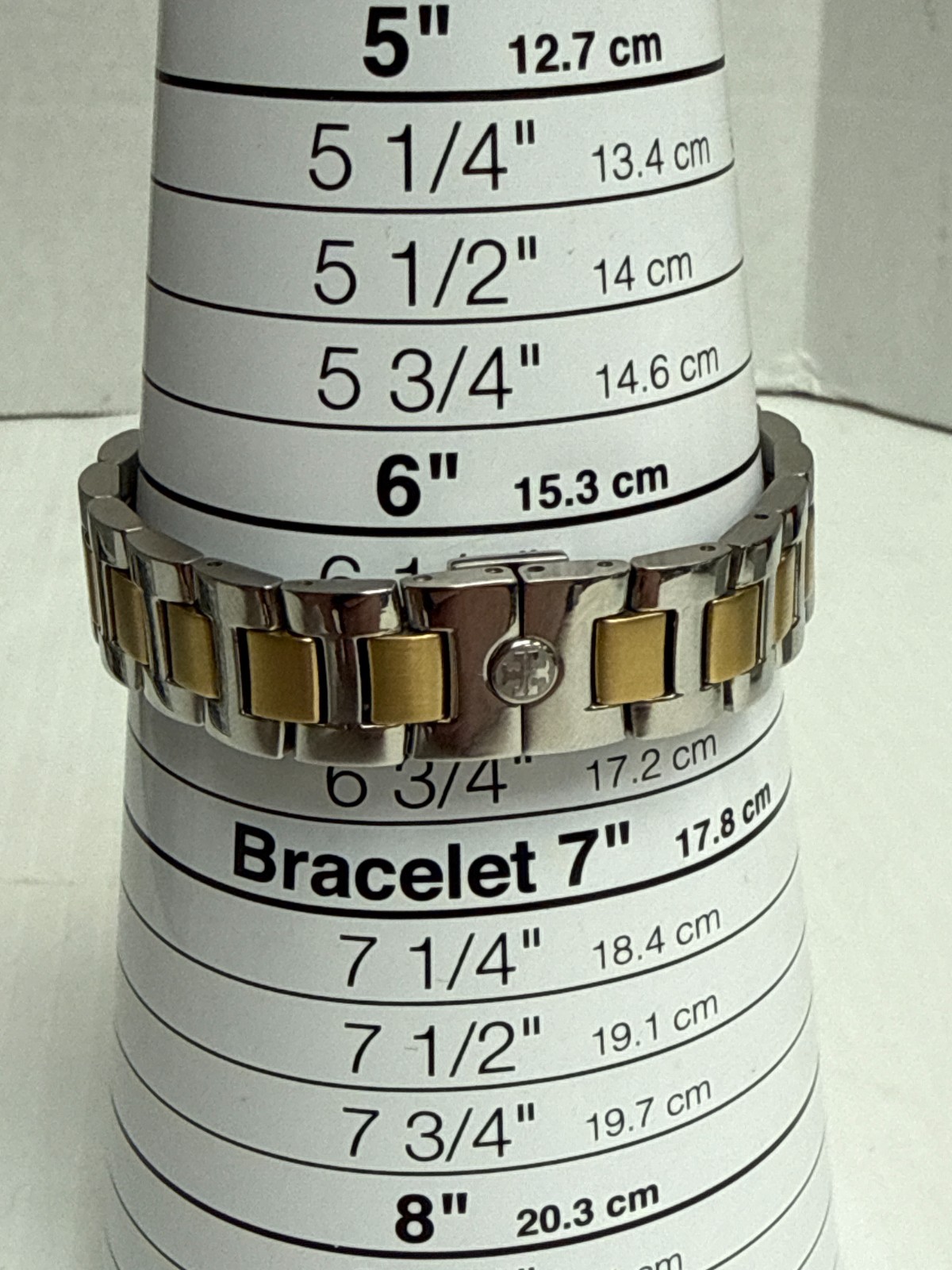 Tory Burch Silver Gold Tone TBW 9063 Steel Watch GOOD CONDITION thumbnail 6