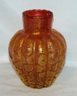 Murano Sergusa Italian 6-1/2" Melon Rib Art Glass Vase