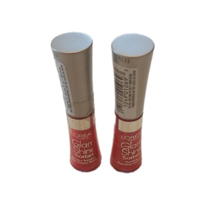 Lot of Two L'Oreal Glam Shine Dazzling Plumping Lip Color # 120 Tickled