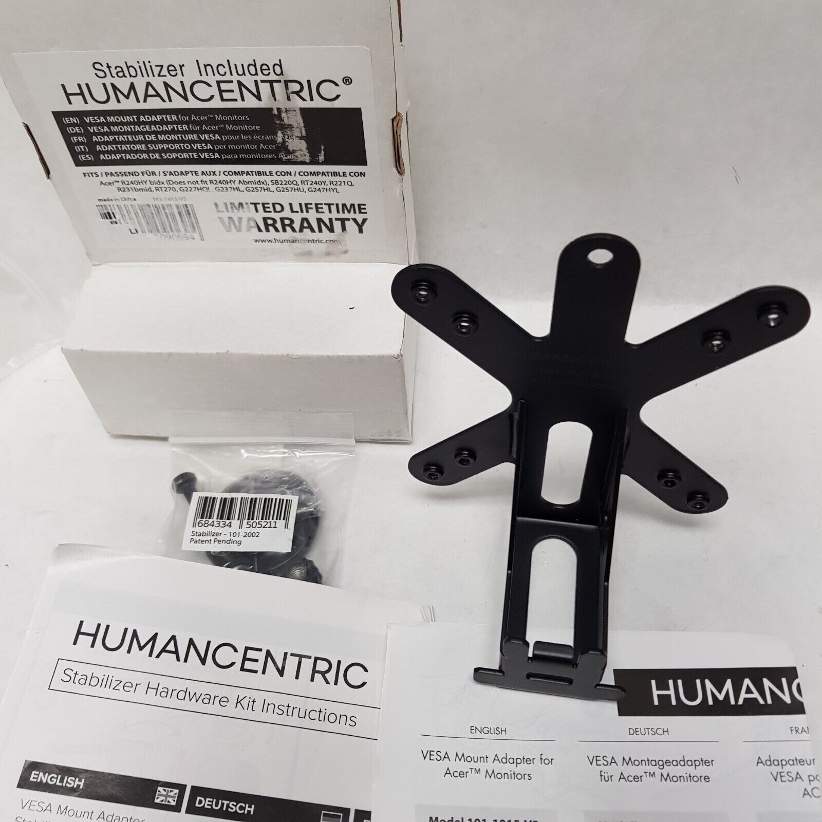 HUMANCENTRIC for Acer Monitor R240HY bidx VESA MOUNT ADAPTER BRACKETS R