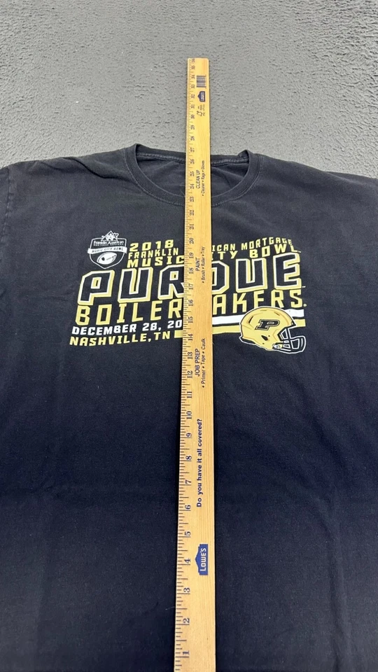 Camiseta Purdue Boilermakers 2018 Music City Bowl Negra Talla XL Algodón Gildan Foto 4 de 4