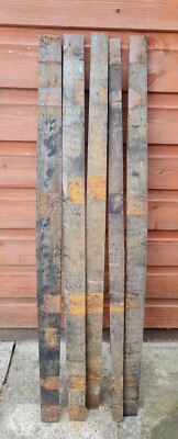 5 x massive Eiche Whisky/Whiskey Fass Stäbe zwischen 3 cm und 5 cm breit 