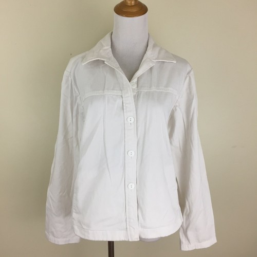 PENDLETON White Long Sleeve Lightweight Cotton Denim Jacket Womens sz Small - Picture 4 of 8