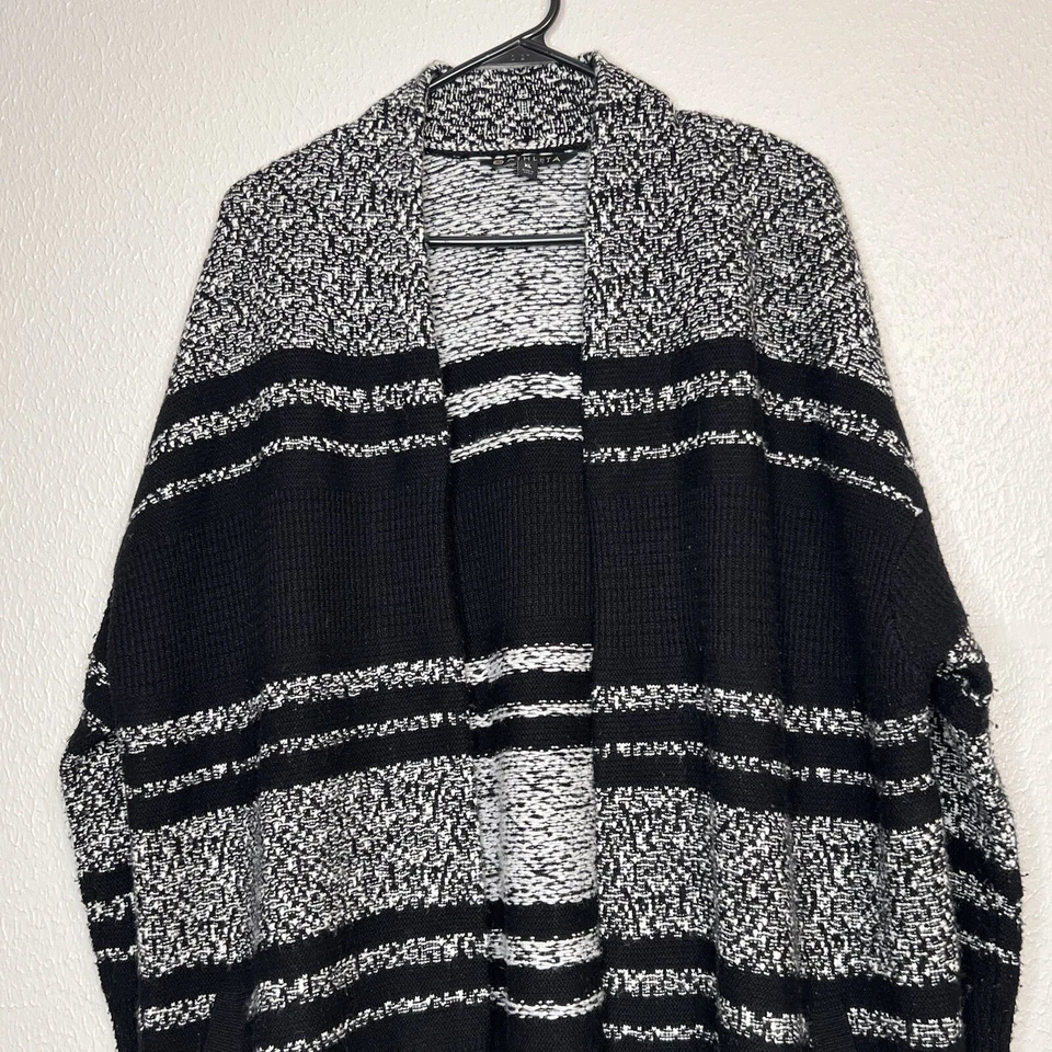 Suéter Athleta Lana Cachemira Punto Panorama Envolvente Mujer Talla XL Negro Foto 3 de 4