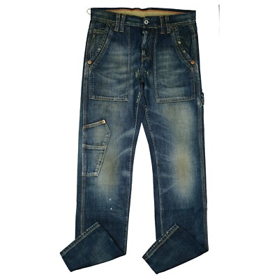 Meltin Pot Romano Herren Jeans Hose Cargo vintage used Look W30 L34 darkblue NEU
