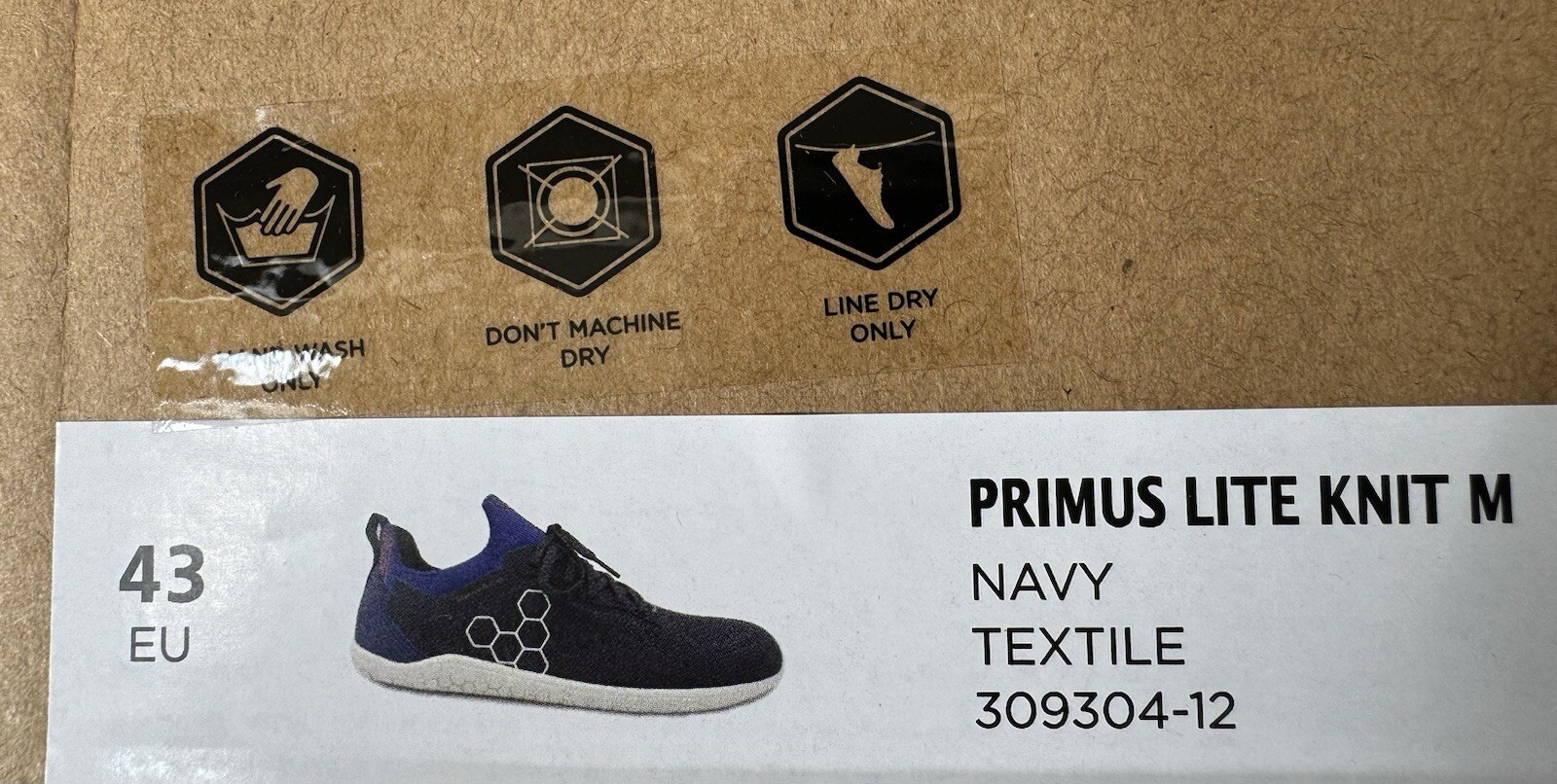 Vivobarefoot Primus Lite Knit Navy Minimalist Barefoot Shoes Men’s EU43 US 10 image 5