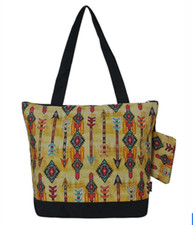 NGIL Aztec Canvas Tote Bag