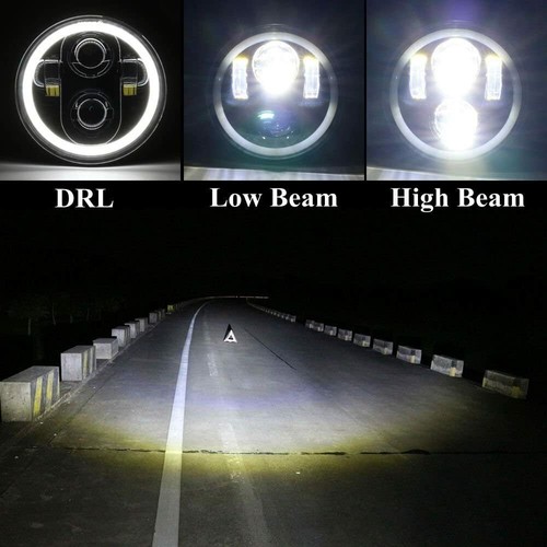Halo 5.75" LED Headlight For Shadow ACE Sabre Spirit VLX 600 750 1100 GL 1800 - Bild 3 von 10