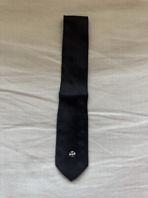 Chrome Hearts Multi Logo Monogram Silk Tie Black NEW