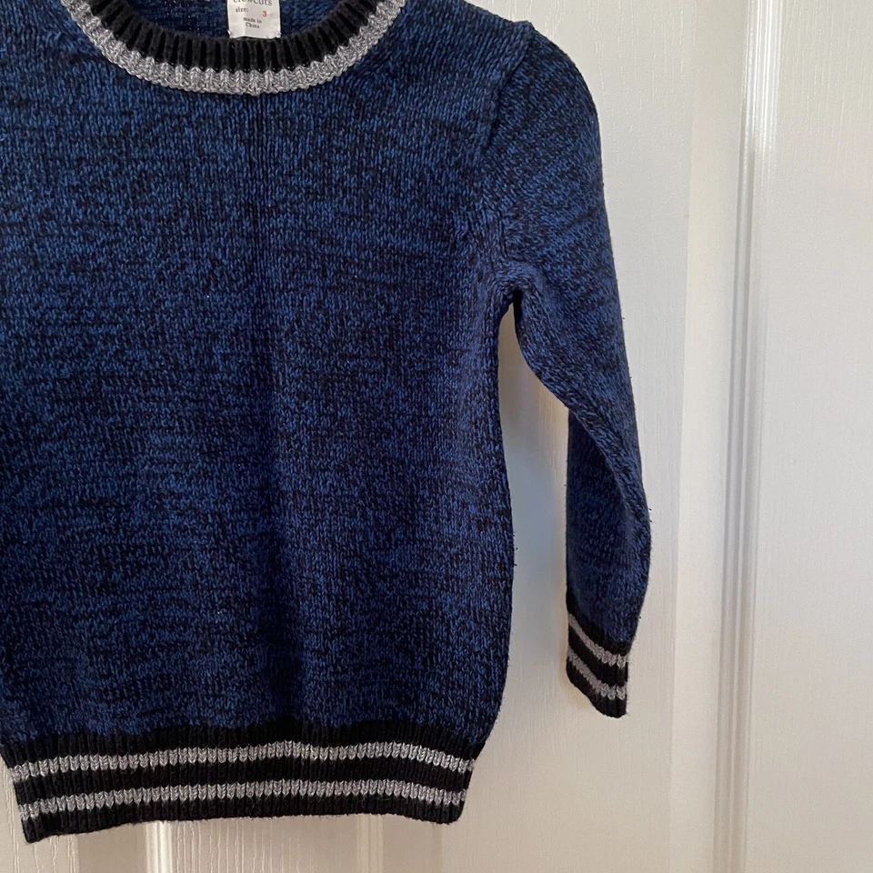 Crewcuts J экипажа Crewneck пуловер свитер синий хлопок мальчиков размер 3 - Изображение 4 из 4