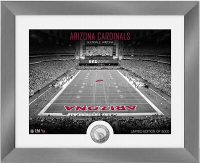 NFL Highland Mint Arizona Cardinals Art Deco Stadium Silver Coin Bild 40x33cm