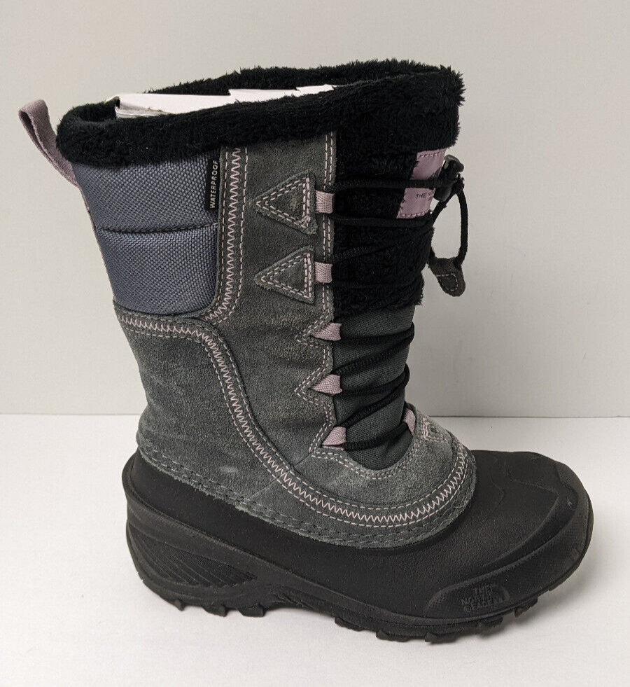 The North Face Shellista Lace IV Snow Boots, Black/Grey, Little