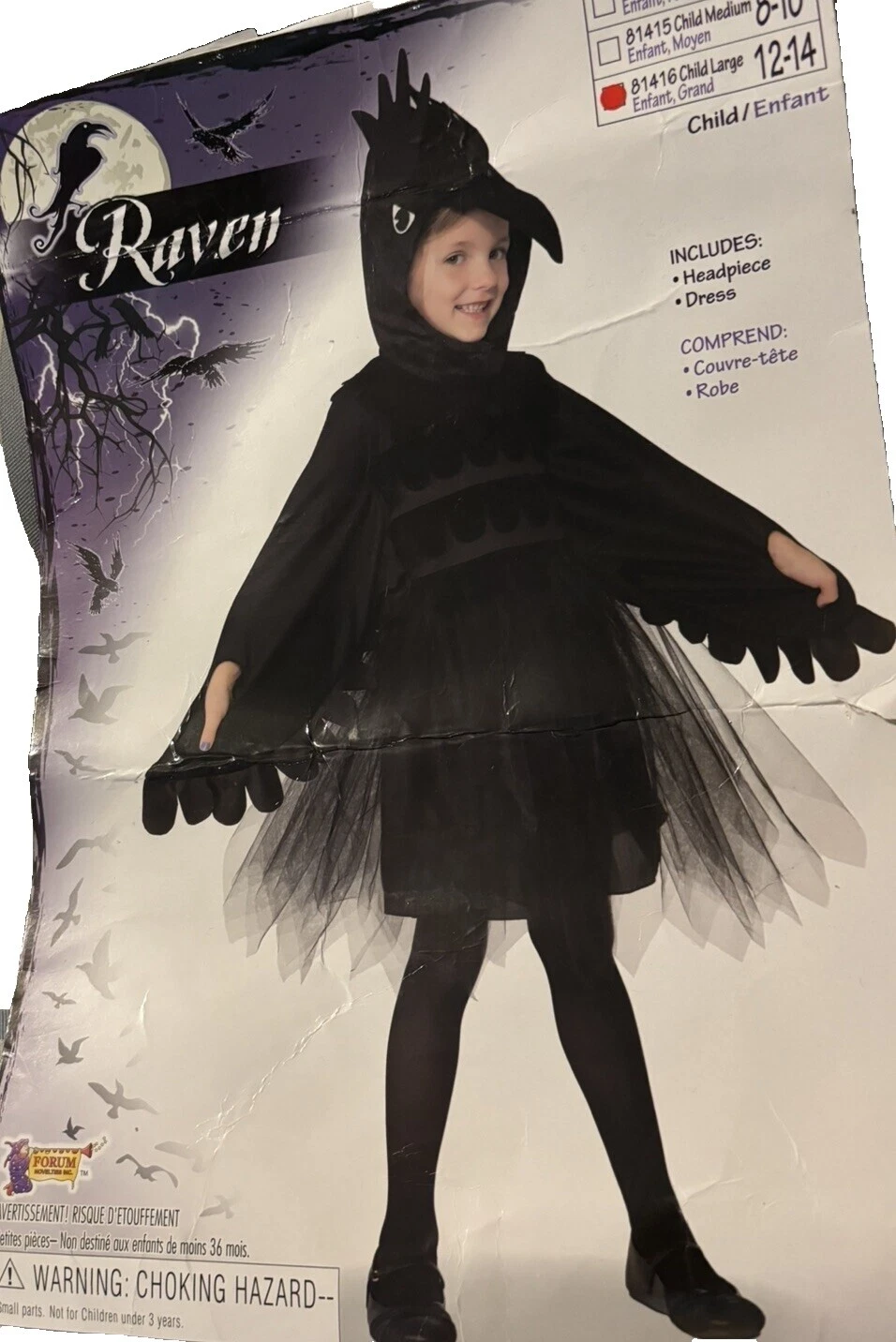 Disfraces de Halloween Negro Forum para Niñas