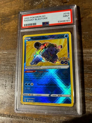 POKEMON 2022 GO RADIANT BLASTOISE #018 PSA 9 Mint RARE