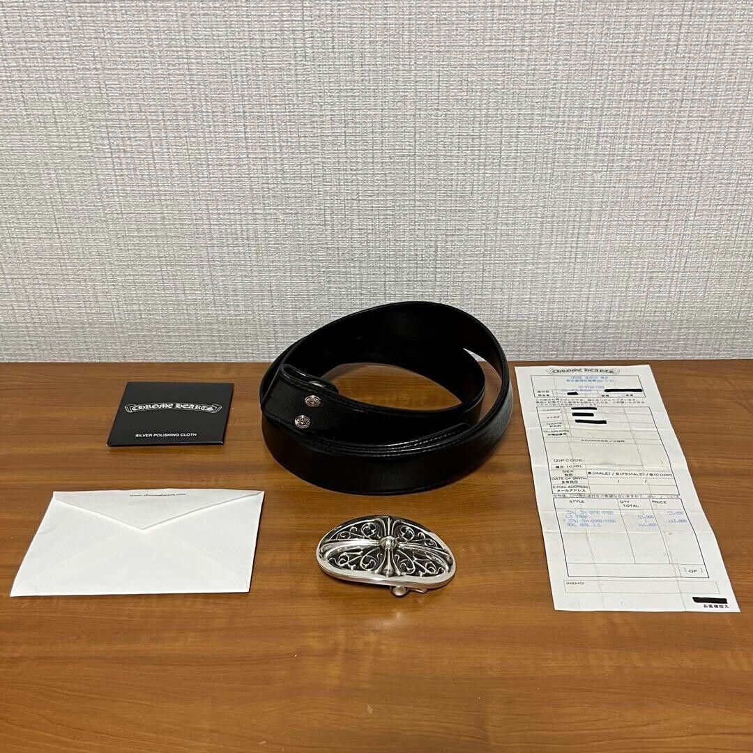 Chrome Hearts Classic Oval Cross Buckle 1.5 belt 34inch From Chrome Hearts Classic Oval Cross Buckle 1.5 belt 34inch From