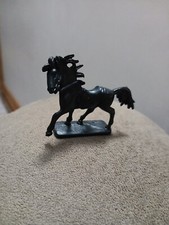 Black Plastic Horse Figure Hong Kong Stallion Mustang Cowboy And Indian
