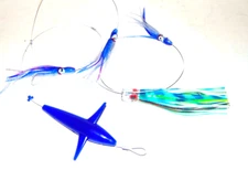 Chugger Daisy Chain Teaser Trolling Bird Fishing Lure Tuna Mahi Dorado Rigged