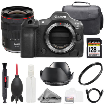 Canon EOS R5 II + 14-35mm f/4 L IS USM Lens +128GB+ Bag+ UV Filter- Basic Kit