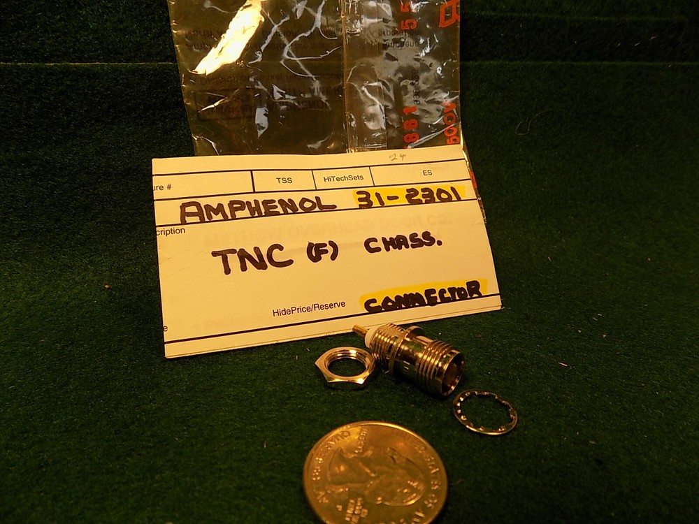 (1) Amphenol 31-2301 TNC FEMALE Chassis Mount Jack NOS NIB RoHS 3