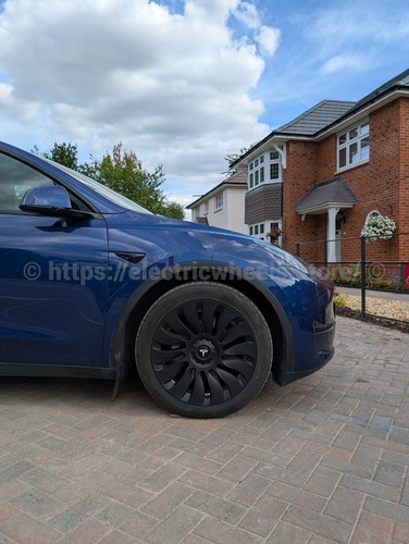 TORNADO Tesla Model Y 4 x 19" Wheel Covers Logo Option! Fast UK Delivery HUB CAP - Picture 2 of 28