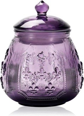 Glass Food Storage Jars 24oz  With Airtight Lids Set of 1 ，3 Sizes x5 Colors.
