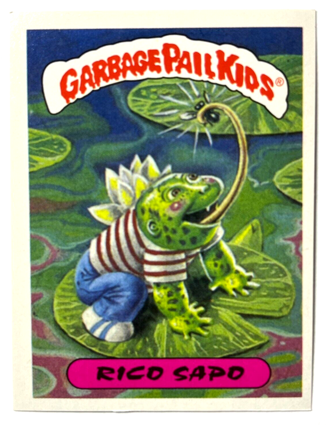 1988 GARBAGE PAIL KIDS Sticker Reedition #044 TOADY TERRY Peru Edition