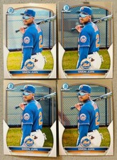 4 Lot 2023 Bowman Chrome Prospects Baseball #BCP-38 Simon Juan Base Card