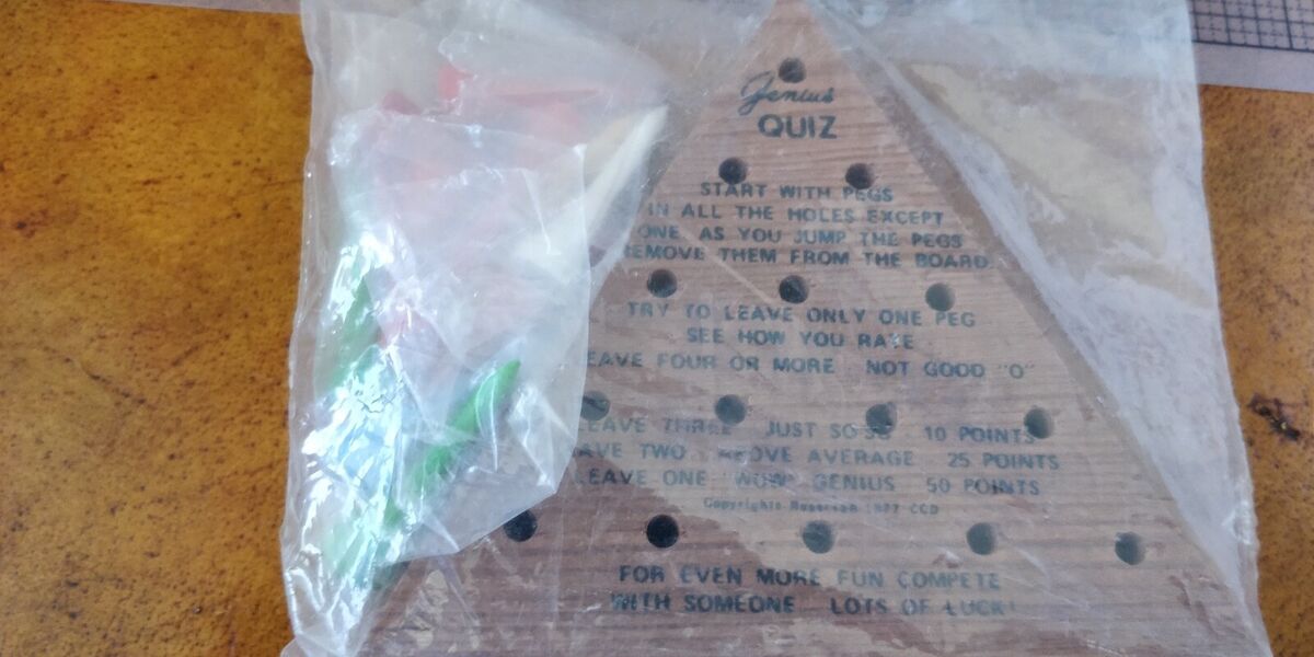 Vintage Wooden Games -New Old Stock- Genius Quiz - Tic Tac Toe - Brain  Exerciser