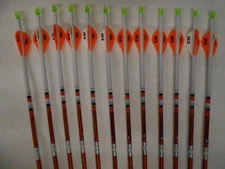 12 Easton Full Metal Jacket FMJ Autumn Orange 5mm 300 Dip/Crest Arrows!