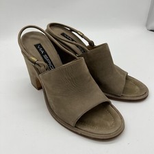 Via Spiga Suede Slingback Strappy Sandals Block Heels Shoes Women's 7 1/2 M