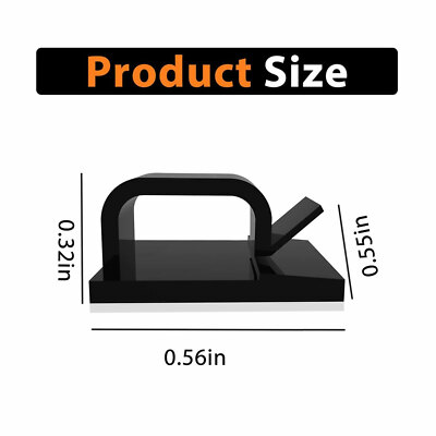 100 Pcs Self-Adhesive Cable Clips | 3 Sizes Adjustable Cord Organizers For Desk & Wall Management