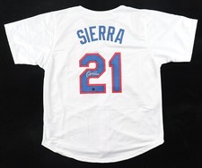 Ruben Sierra Signed Texas Rangers Jersey (AWM) A.L. Runs Batted In Leader 1989