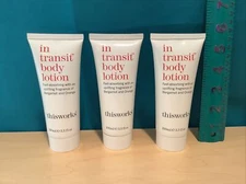 NEW Lot Of 3 Authentic Thisworks In Transit Body Lotion. 3.3 Oz. Best Price! EU