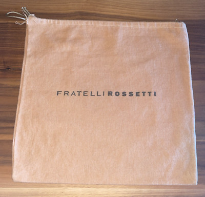 ''Fratelli Rossetti'' Logo Dustbag for Purse Bag Shoes Size 13L''x14W'' Brown  AS-IS
